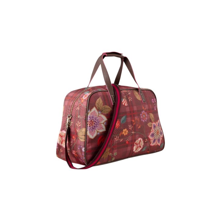 Pip Studio TOVY weekend bag medium flores felices red